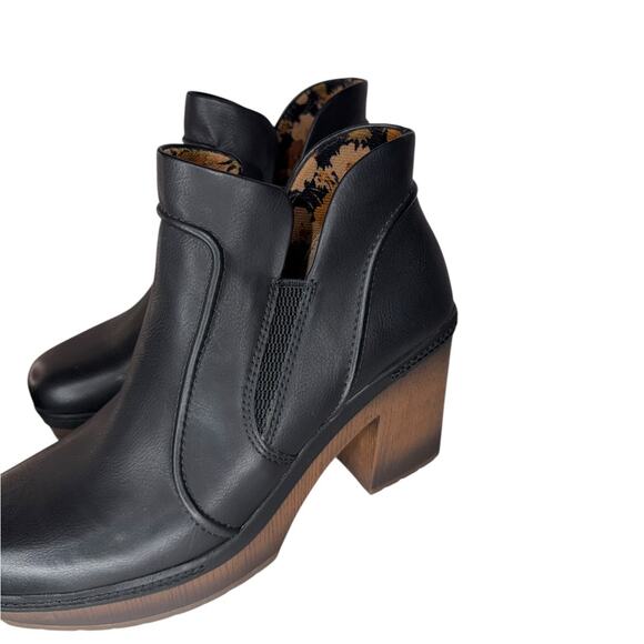 Korks Kork Ease Robin Black Faux Leather Platform Chunky Boots Booties Size 8 - Picture 6 of 10
